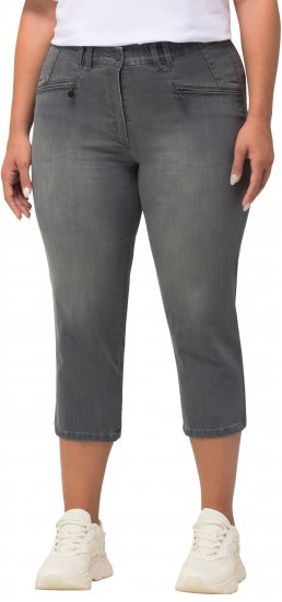 Ulla Popken Cropped Stretch Blend Mony Jeans Denim Blue - Naisten farkut ja housut isot koot - 