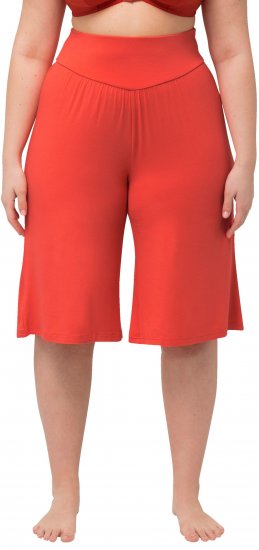 Ulla Popken Wide Leg Flared Bermuda Shorts - Naisten farkut ja housut isot koot - 