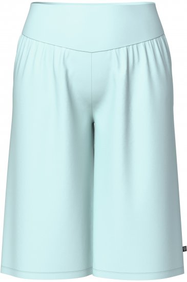 Ulla Popken Wide Leg Flared Bermuda Shorts Blue - Naisten farkut ja housut isot koot - 