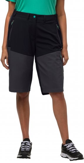 Ulla Popken Water Repellent Nordic Walking Shorts Black - Farkut & Housut Isoissa Koissa – Plus Size - 