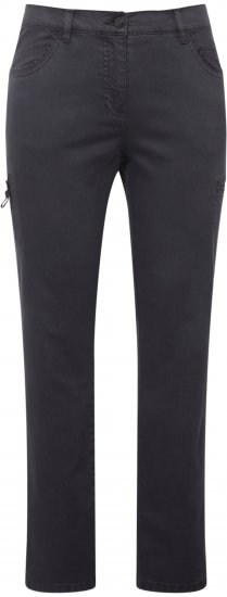 Ulla Popken Stretch Fit 6 Pocket Cargo Pants Black - Naisten farkut ja housut isot koot - 