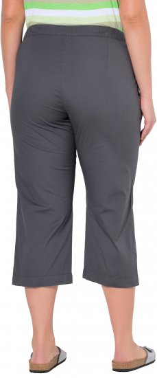Ulla Popken Cropped Ruby Fit Pants Graphite Grey - Farkut & Housut Isoissa Koissa – Plus Size - 