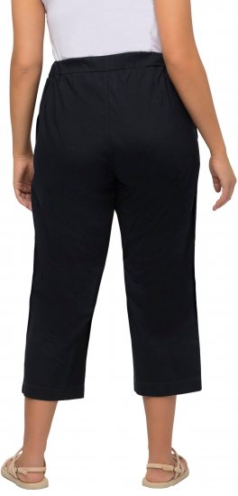 Ulla Popken Cropped Ruby Fit Pants Navy - Naisten farkut ja housut isot koot - 