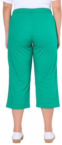 Ulla Popken Cropped Ruby Fit Pants Emerald Green - Naisten farkut ja housut isot koot - 