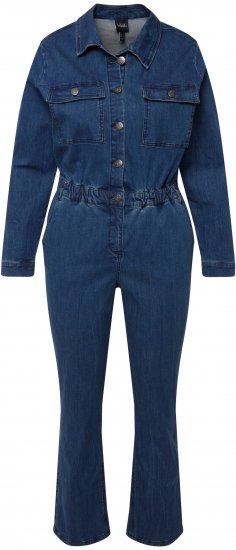 Ulla Popken Denim Boiler Suit Blue Denim - Naisten farkut ja housut isot koot - 