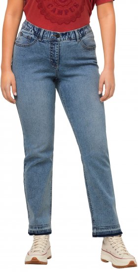 Ulla Popken Wide Leg Stretch Fit Mandy Jeans Light Blue Denim - Naisten farkut ja housut isot koot - 
