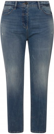 Ulla Popken Thermal Mom Jeans Blue Denim - Naisten farkut ja housut isot koot - 