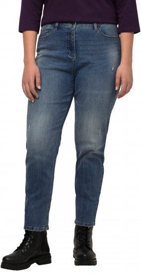 Ulla Popken Thermal Mom Jeans Blue Denim - Naisten farkut ja housut isot koot - 