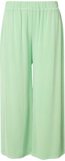 Ulla Popken Layered Chiffon Wide Leg Pants Green - Naisten farkut ja housut isot koot - 