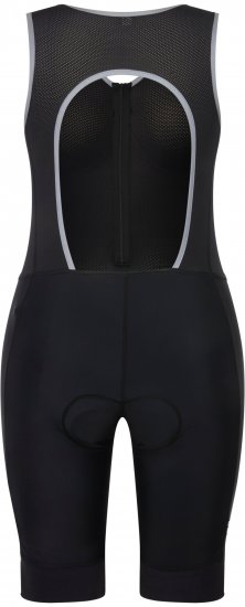 Ulla Popken Padded Cycling Zip Front Bodysuit Black - Naisten farkut ja housut isot koot - 