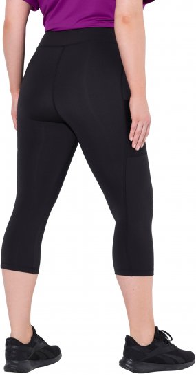 Ulla Popken Cropped High Waisted Leggings Black - Naisten farkut ja housut isot koot - 