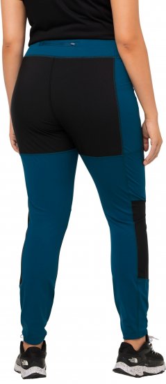Ulla Popken High Waisted Hiking Leggings Blue - Naisten farkut ja housut isot koot - 