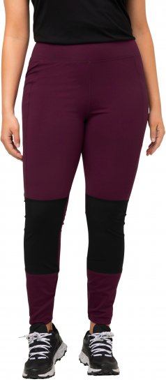Ulla Popken High Waisted Hiking Leggings Purple - Naisten farkut ja housut isot koot - 