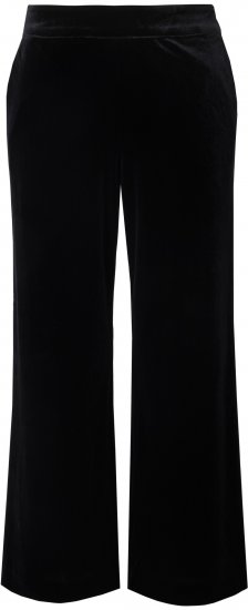 Ulla Popken Velvet Suit Pants Black - Naisten farkut ja housut isot koot - 
