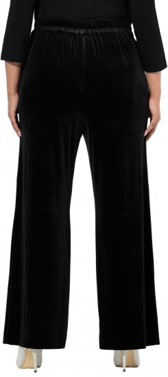 Ulla Popken Velvet Suit Pants Black - Naisten farkut ja housut isot koot - 
