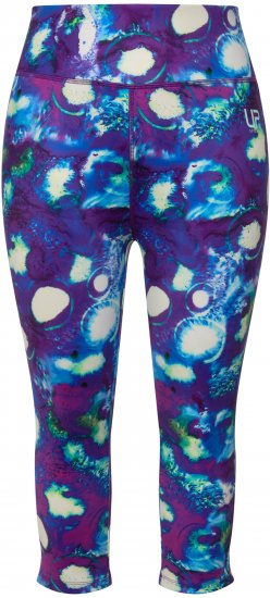 Ulla Popken Neon Bubble Quick Dry Leggings Blue - Naisten farkut ja housut isot koot - 