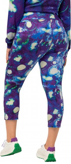 Ulla Popken Neon Bubble Quick Dry Leggings Blue - Naisten farkut ja housut isot koot - 