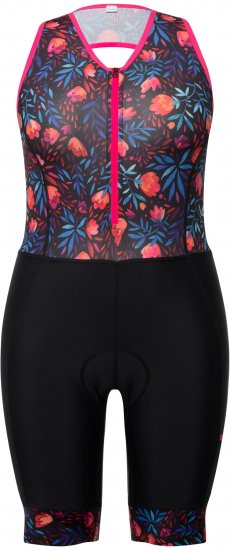 Ulla Popken Functional Padded Zip Front Cycling Leotard Black - Farkut & Housut Isoissa Koissa – Plus Size - 