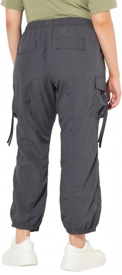 Ulla Popken Elastic Waist Cargo Pants Graphite Grey - Farkut & Housut Isoissa Koissa – Plus Size - 