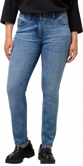 Ulla Popken Distressed Wash Jeans Blue - Naisten farkut ja housut isot koot - 