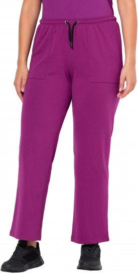 Ulla Popken Straight Leg Joggers Purple - Farkut & Housut Isoissa Koissa – Plus Size - 
