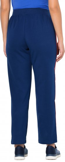 Ulla Popken Side Stripe Joggers Blue - Naisten farkut ja housut isot koot - 