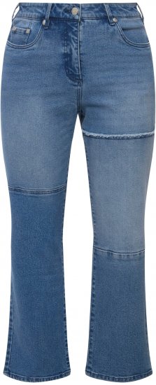 Ulla Popken Patchwork Jeans Blue - Naisten farkut ja housut isot koot - 