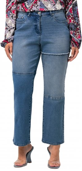Ulla Popken Patchwork Jeans Blue - Naisten farkut ja housut isot koot - 