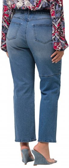 Ulla Popken Patchwork Jeans Blue - Naisten farkut ja housut isot koot - 