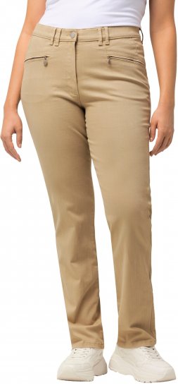Ulla Popken Mony Tapered Leg Zip Pocket Pants Dark Putty - Farkut & Housut Isoissa Koissa – Plus Size - 