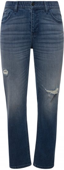 Ulla Popken Sammy Destroy 5 Pocket Jeans Blue Denim - Naisten farkut ja housut isot koot - 