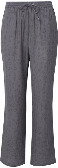 Ulla Popken Muslin Pull On Pants Black - Naisten farkut ja housut isot koot - 