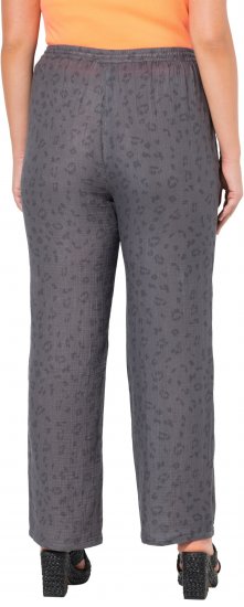 Ulla Popken Muslin Pull On Pants Black - Naisten farkut ja housut isot koot - 
