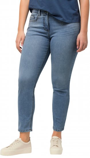 Ulla Popken Rhinestone Detail Stretch Fit Skinny Jeans Blue - Naisten farkut ja housut isot koot - 