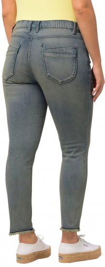 Ulla Popken Fringed Hem Sarah Jeans Blue - Naisten farkut ja housut isot koot - 