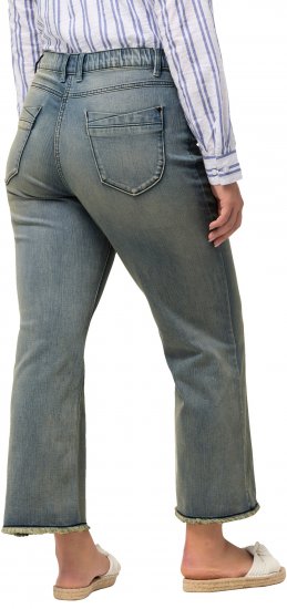 Ulla Popken Fringed Leg Mandy Jeans Blue - Naisten farkut ja housut isot koot - 