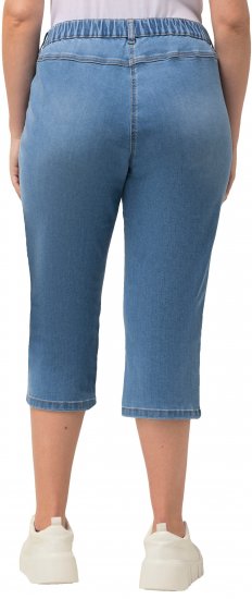 Ulla Popken Sienna Stretch Denim Capris Blue - Naisten farkut ja housut isot koot - 