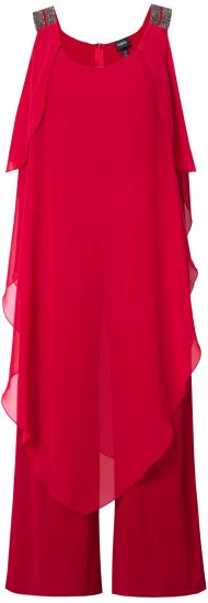 Ulla Popken Layered Chiffon Jumpsuit - Naisten farkut ja housut isot koot - 