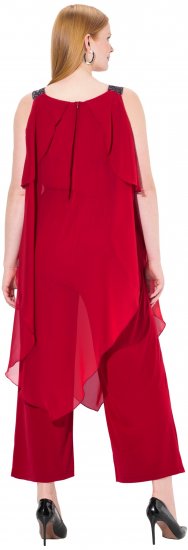 Ulla Popken Layered Chiffon Jumpsuit - Naisten farkut ja housut isot koot - 