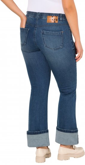 Ulla Popken Wide Cuff Stretch Fit Jeans Blue Denim - Farkut & Housut Isoissa Koissa – Plus Size - 