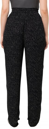 Ulla Popken Speckled Crepe Pull On Pants Black - Naisten farkut ja housut isot koot - 