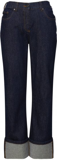 Ulla Popken Turn Up Hem Wide Leg Mary Jeans Grey Denim - Farkut & Housut Isoissa Koissa – Plus Size - 