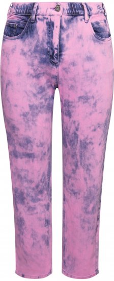 Ulla Popken Color Wash Stretch Fit Boyfriend Jeans Bold Pink - Naisten farkut ja housut isot koot - 