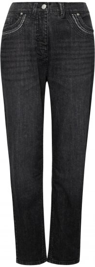 Ulla Popken Rivet Detail Mom Jeans Denim Blue - Naisten farkut ja housut isot koot - 