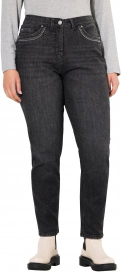 Ulla Popken Rivet Detail Mom Jeans Denim Blue - Naisten farkut ja housut isot koot - 