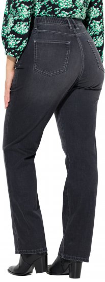 Ulla Popken Wide Leg Mandy Jeans Black - Naisten farkut ja housut isot koot - 