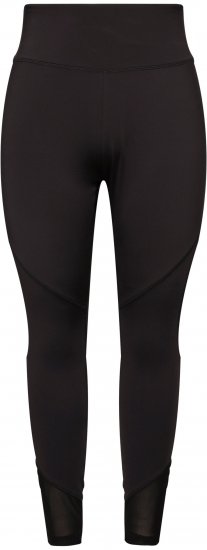 Ulla Popken Mesh Panel Leggings Black - Naisten farkut ja housut isot koot - 