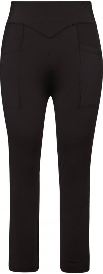 Ulla Popken Straight Leg Quick Drying Leggings Black - Naisten farkut ja housut isot koot - 