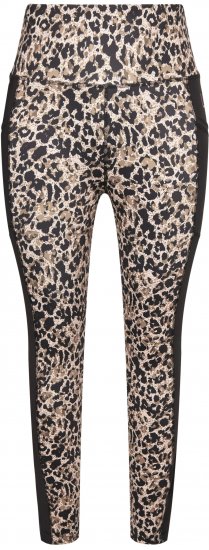 Ulla Popken Leopard Print Quick Drying Leggings Orange - Naisten farkut ja housut isot koot - 