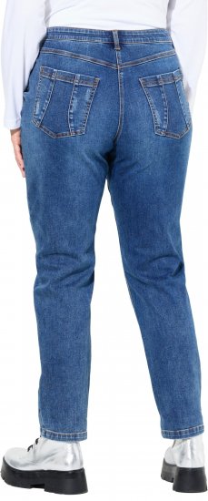 Ulla Popken Lightly Distressed Boyfriend Jeans Blue - Naisten farkut ja housut isot koot - 
